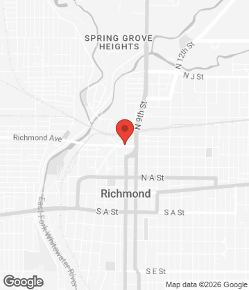 Map of Firehouse BBQ and Blues - 400 N 8th St, Richmond, Indiana, 47374, US